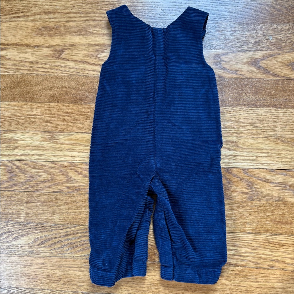 Classic Prep Blue Corduroy Baby Overalls - Picture 2 of 4